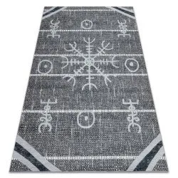 ANTIKA carpet 118 tek, modern aztec, washable - grey