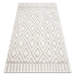 Carpet SANTO SISAL 58377 diamonds, geometric, zigzag beige