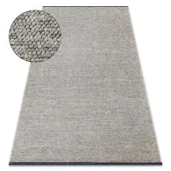 Carpet FLORENCE 24021 One-colour, glamour, flat woven, fringes - beige