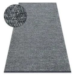 Carpet FLORENCE 24021 One-colour, glamour, flat woven, fringes - aqua