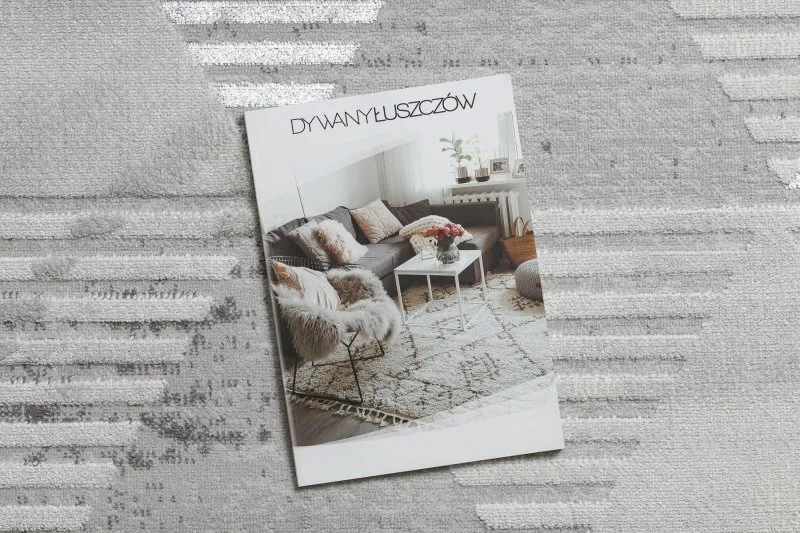 Dywan LIRA E1627 Trójkąty geometryczny, strukturalny, nowoczesny, glamour - szary