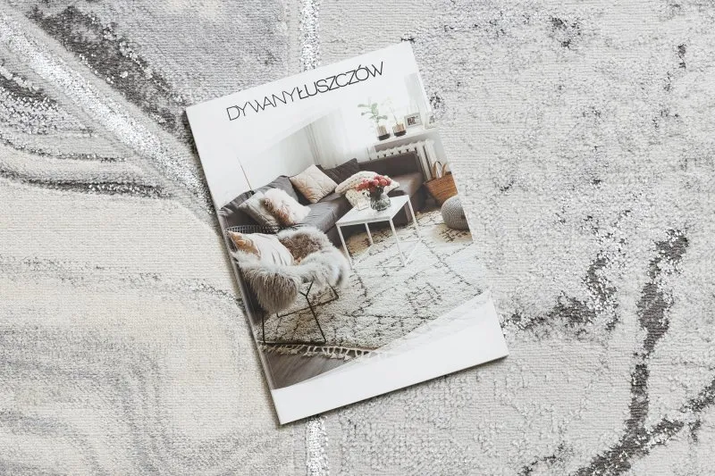 Dywan LIRA HE527 Natura, strukturalny, nowoczesny, glamour - szary