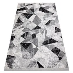 Modern carpet TULS structural, fringe 51211 Geometric anthracite
