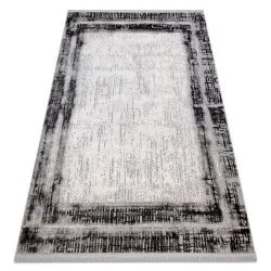 Modern carpet TULS structural, fringe 51235 Vintage, frame anthracite