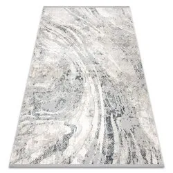 Modern carpet TULS structural, fringe 51328 Vintage, abstraction ivory / grey 