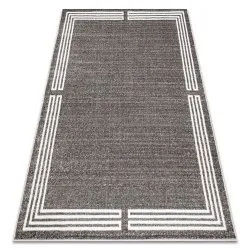 Carpet MATEO 8034/944 Modern frame - structural grey / beige