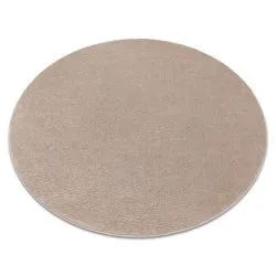 Carpet SOFTY circle plain, one colour beige