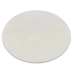 Carpet SOFTY circle plain, one colour cream