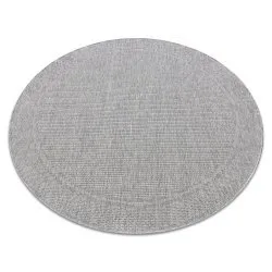 Carpet TIMO 5979 circle SISAL outdoor frame light grey