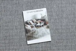 Dywan TIMO 5979 koło SZNURKOWY SIZAL outdoor ramka jasny szary