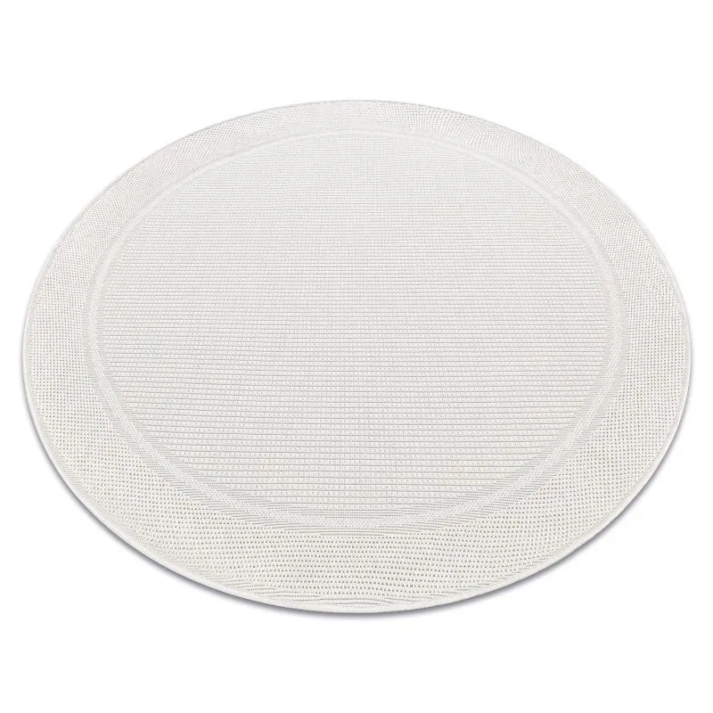 Dywan TIMO 5979 koło SZNURKOWY SIZAL outdoor ramka biały 