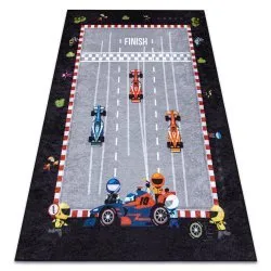 JUNIOR 52108.801 washing carpet Race, formula 1 for children anti-slip - grey