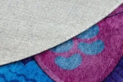 Dywan do prania JUNIOR 51594.801 koło Rybki, ocean dla dzieci, antypoślizgowy - niebieski