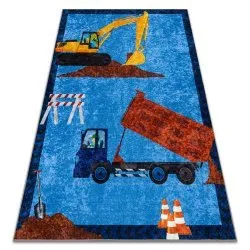 JUNIOR 51827.803 washing carpet Truck, excavator for children anti-slip - blue