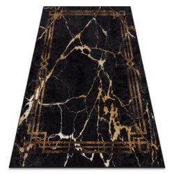 MIRO 51333.801 washing carpet Marble, frame anti-slip - black / gold