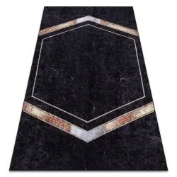 MIRO 52025.802 washing carpet Marble, geometric anti-slip - black