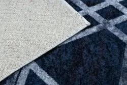 Dywan do prania MIRO 51805.802 Geometryczny, kratka antypoślizgowy - niebieski