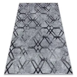 MIRO 51805.803 washing carpet Geometric, trellis anti-slip - grey