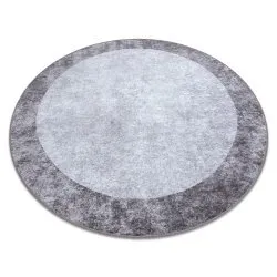 MIRO 51648.803 circle washing carpet Marble anti-slip - dark grey