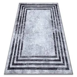MIRO 51325.805 washing carpet Geometric, lines anti-slip - grey