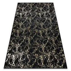 MIRO 11111.2106 washing carpet Marble, glamour anti-slip - black / gold