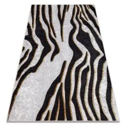 MIRO 52002.807 washing carpet Zebra pattern anti-slip - cream / black