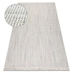 Carpet NANO EO78B Melange, loop, flat woven white / grey