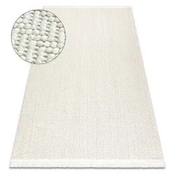 Carpet NANO FJ86B Chevron, herringbone, loop, flat woven white