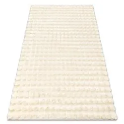Carpet BUBBLE ivory 12 IMITATION OF RABBIT FUR 3D structural