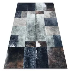 Carpet PATCHWORK 21719 black - Cowhide