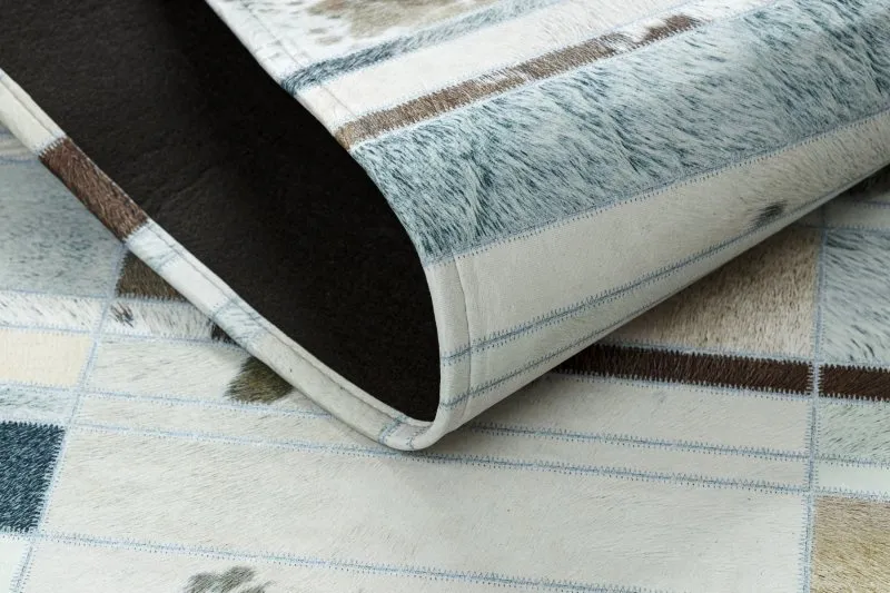 Carpet PATCHWORK 21717 beige - Cowhide, boards 