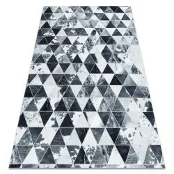 Carpet PATCHWORK 21722 grey - Cowhide, Triangles