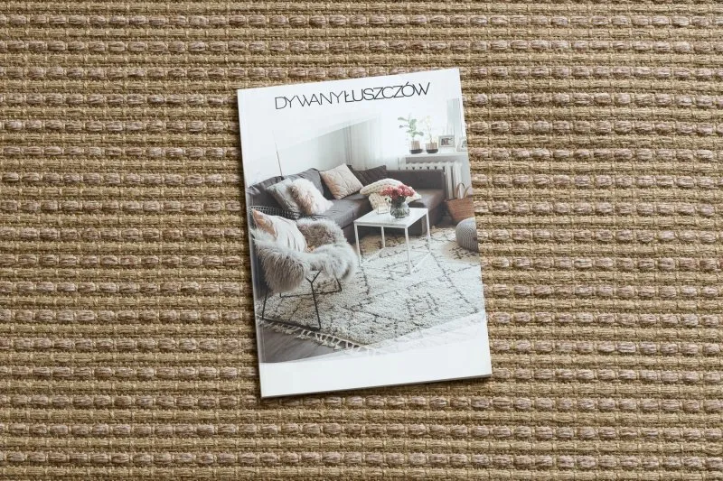 Dywan JUTE 3652 ciemny beż jednolity - jutowy, płaskotkany, frędzle