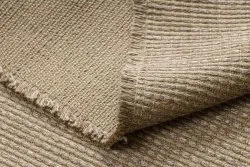 Dywan JUTE 3652 ciemny beż jednolity - jutowy, płaskotkany, frędzle