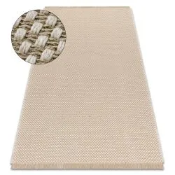 Carpet JUTE 3731 cream / beige - jute, flat-woven, fringes
