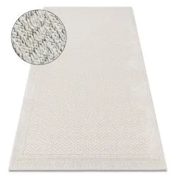 Carpet ORIGI 3739 cream - Frame, herringbone flat-woven SISAL string