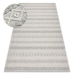 Carpet JERSEY 19243 grey - Chevron, structural, loop BOHO 