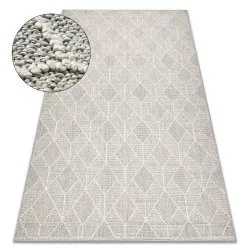 Carpet JERSEY 19231 grey - Geometric structural, loop BOHO 