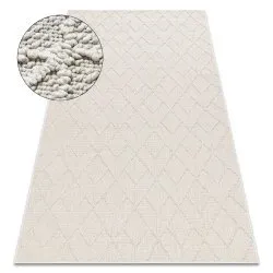 Carpet JERSEY 19231 cream - Geometric structural, loop BOHO 