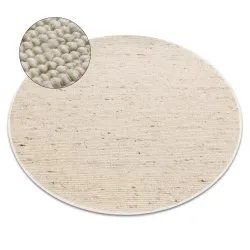 NEPAL circle 2100 beige carpet - woolen, double-sided, natural