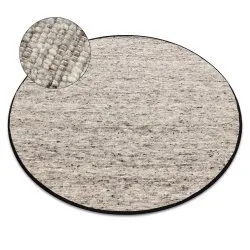 NEPAL 2100 circle natural grey - woolen, double-sided, natural