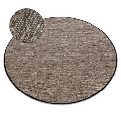 NEPAL 2100 circle stone, grey - woolen, double-sided, natural