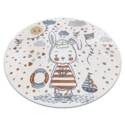 Carpet BONO 8441 circle bunny sailor cream / blue