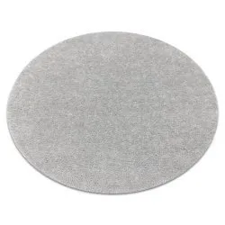 Carpet BUENOS circle 7005 shaggy plain, single color silver