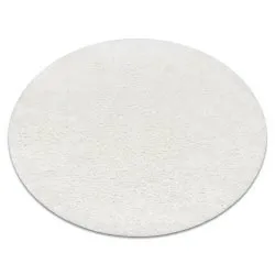 Carpet BUENOS circle 7001 shaggy plain, single color white