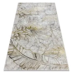 BLISS Z218AZ237 carpet cream / gold - Flowers, modern, structural