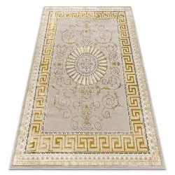 BLISS Z160AZ147 carpet dark beige / gold - Frame, greek, exclusive, structural
