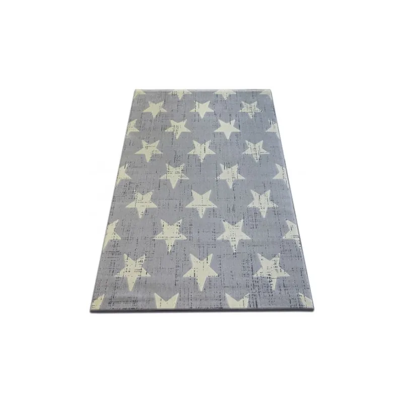 SCANDI Rug 18209/052 grey with stars, modern carpet for living room decor