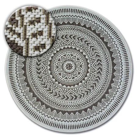 Round Sisal Rope Rug FLAT 120cm Brown