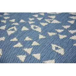 Round Sisal Rope Rug FLAT 120cm Blue